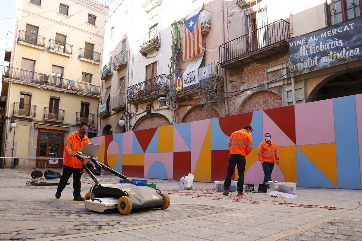 Imatge de la plaça de l'Oli de Valls