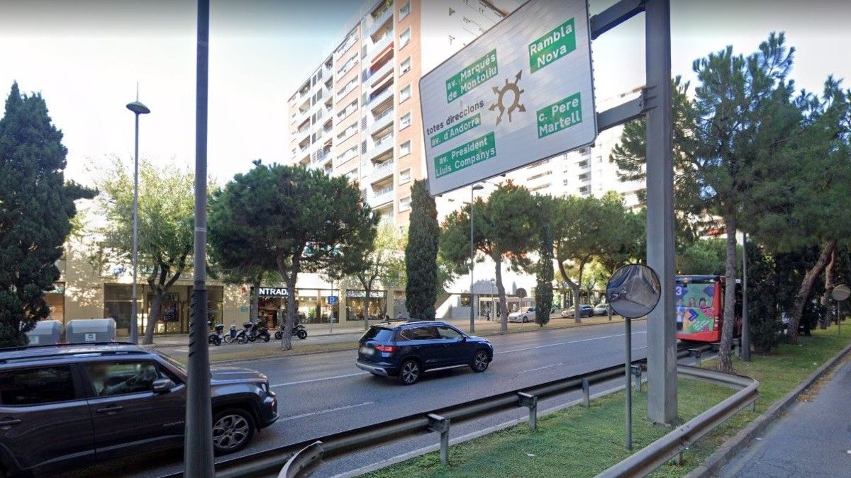 Imatge de l'entrada a Tarragona per l'avinguda Roma.