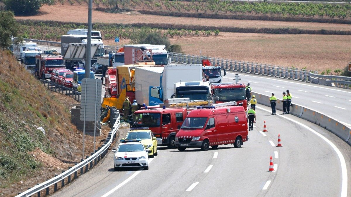 L'accident ha tingut lloc a l'AP-7 al Baix Penedès.