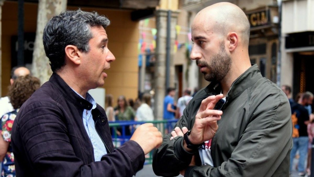 Kenneth Martínez i Àlex Barrera, parlant a la passada Shopping Night.