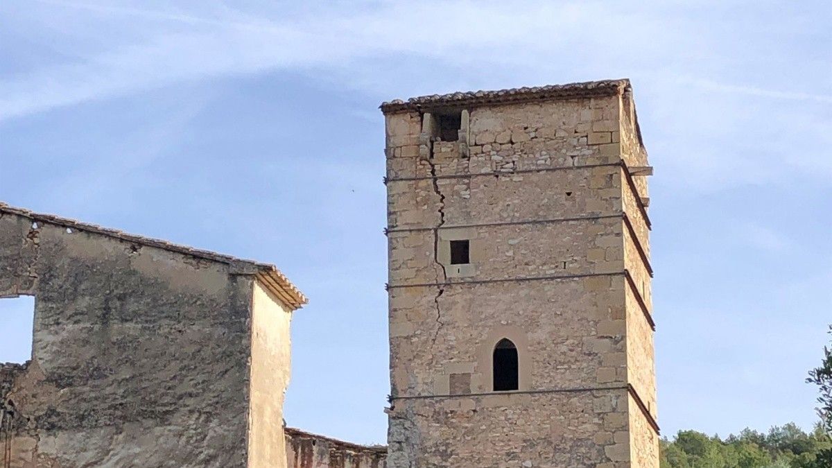 Imatge de l'estat actual de la torre del Mas del Cusidó de Tarragona.
