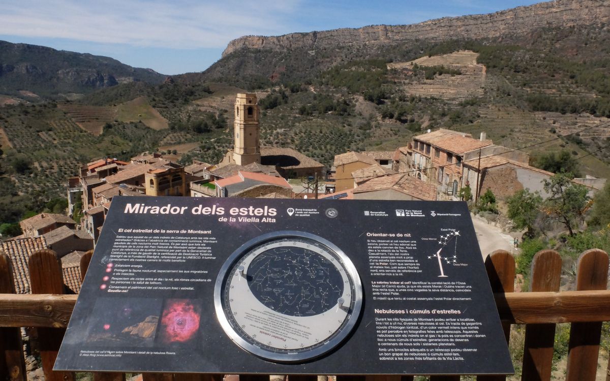 La Vilella Alta és un dels municipis que compta amb un nou mirador dels estels