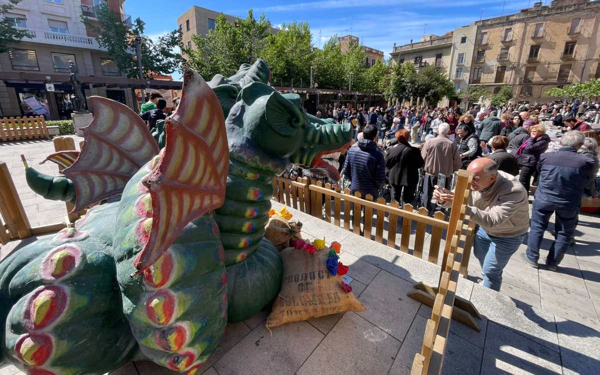 Els dracs de Valls durant la diada de Sant Jordi