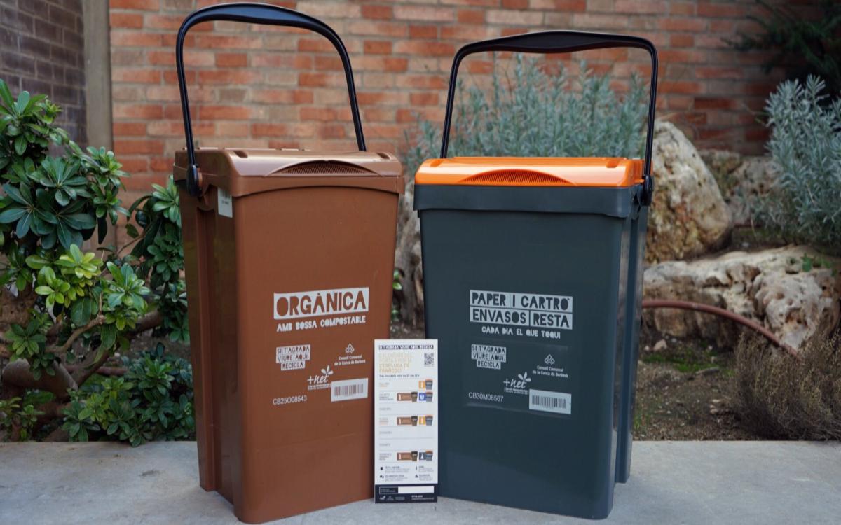 Imatge d'uns contenidors de reciclatge de la Conca