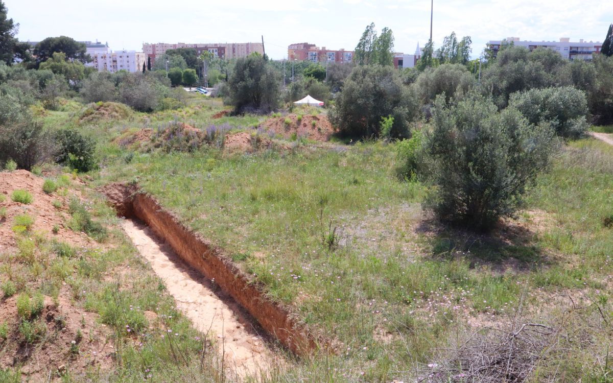 Imatge del solar a Tarragona on s'han localitzat les restes romanes.