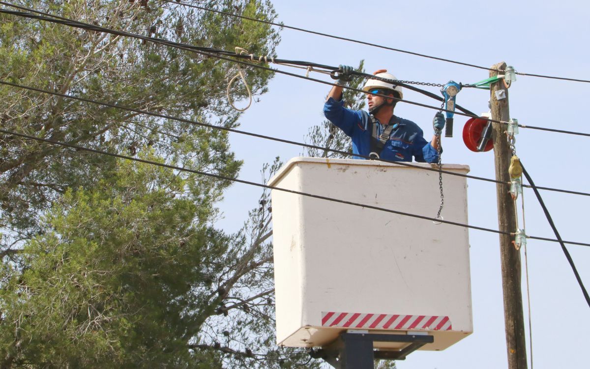 Imatge d'un operari d'Endesa