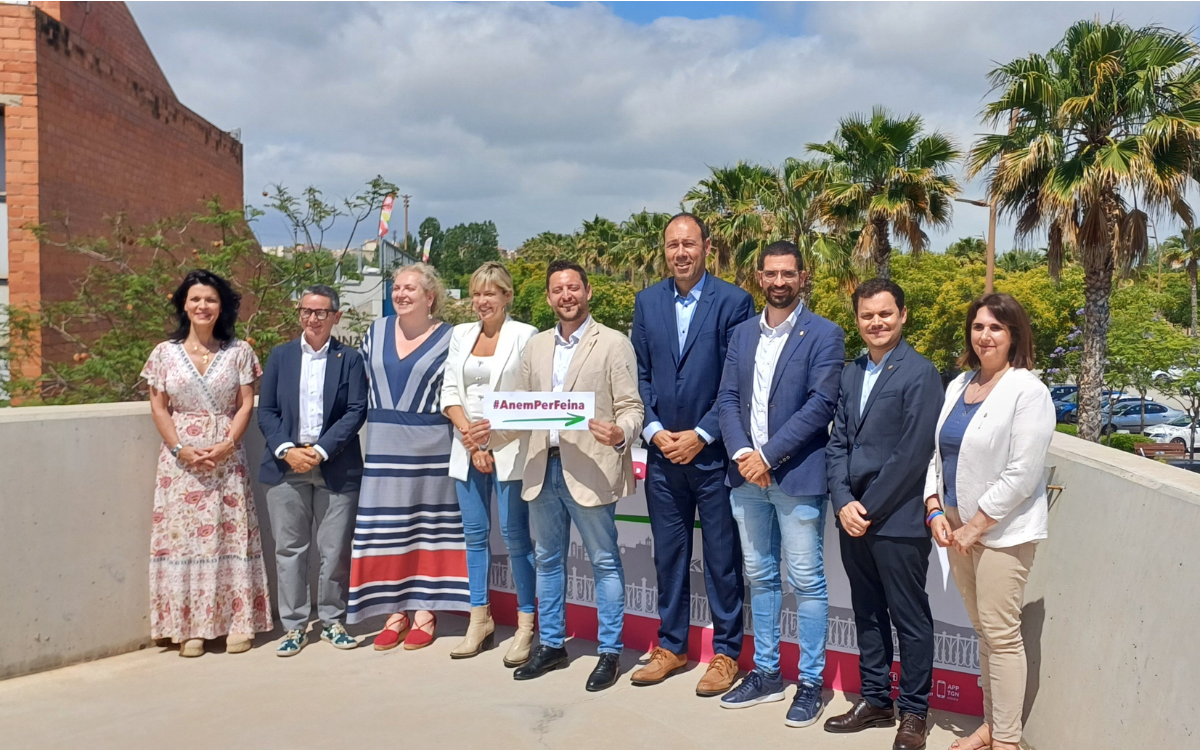 La roda de premsa de balanç del primer any de mandat de l'alcalde Rubén Viñuales s'ha fet a l'Anella Mediterrània.
