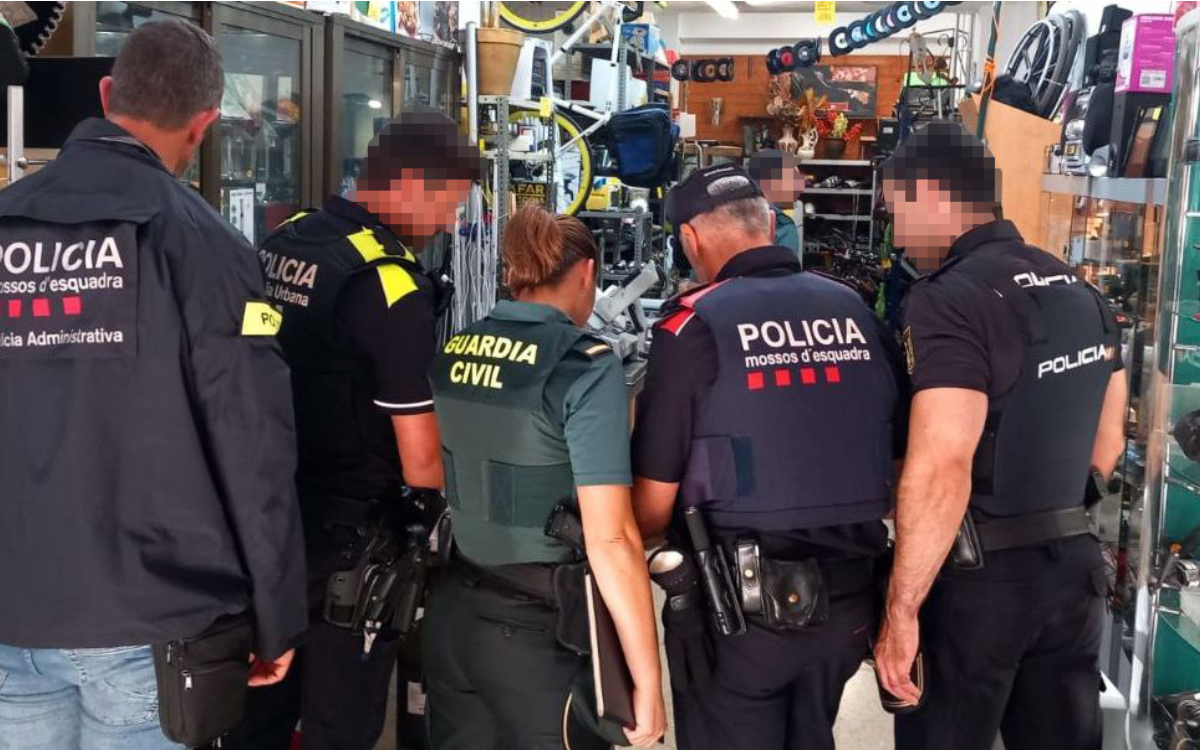 Agents de la Guàrdia Urbana, els Mossos d'Esquadra, la Policia Nacional i la Guàrdia Civil van participar en l'operatiu policial.