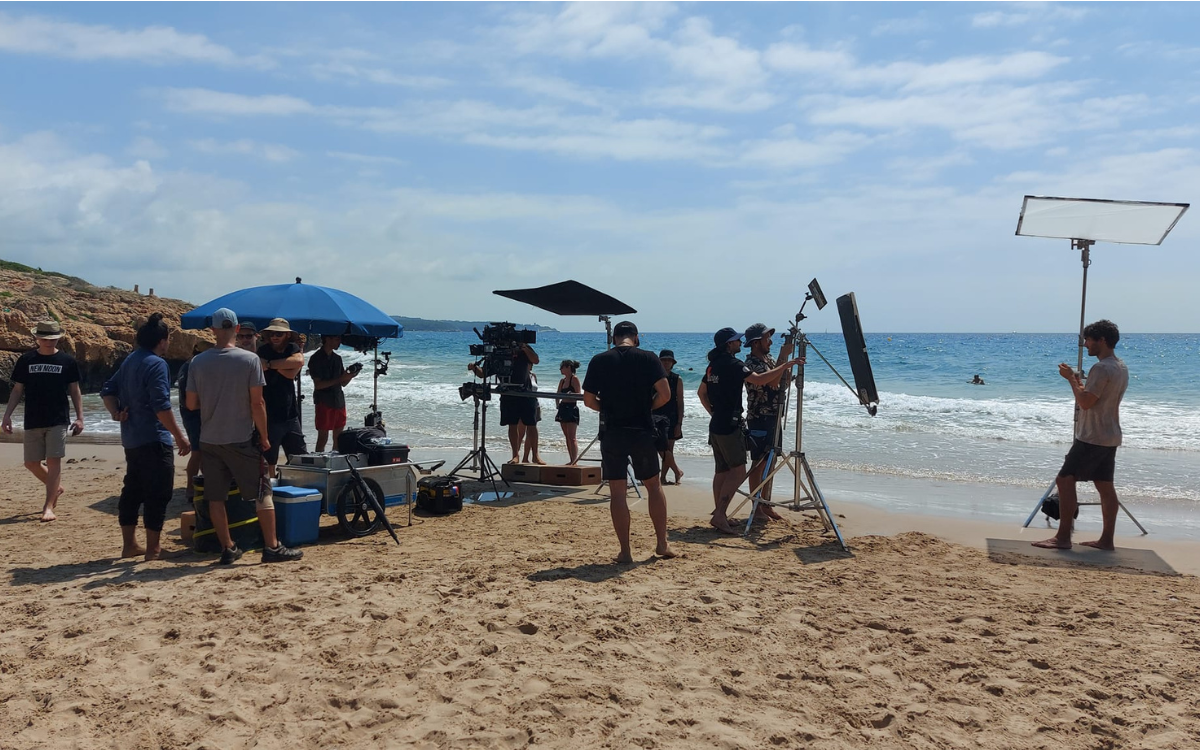 La platja dels Capellans ha estat l'escenari del rodatge d'un anunci televisiu.