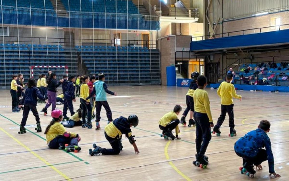 Imatge d'un entrenament al pavelló municipal de Reus.