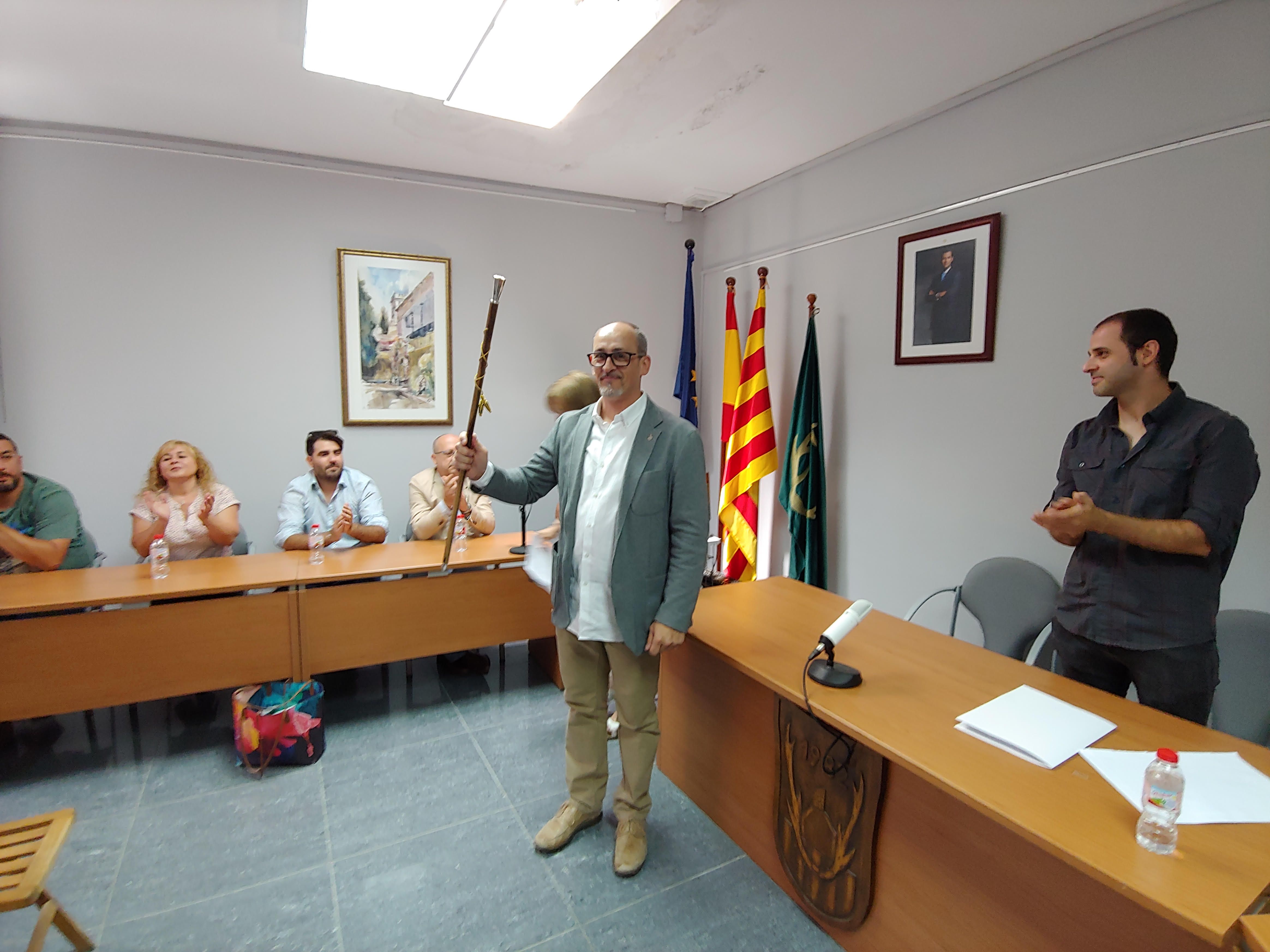 Amadeu Benach prenent possessió del càrrec d'alcalde l'any 2019