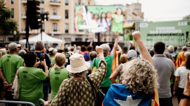 L'acte ha acabat connectant amb Barcelona. Fotografia: Laia Solanellas