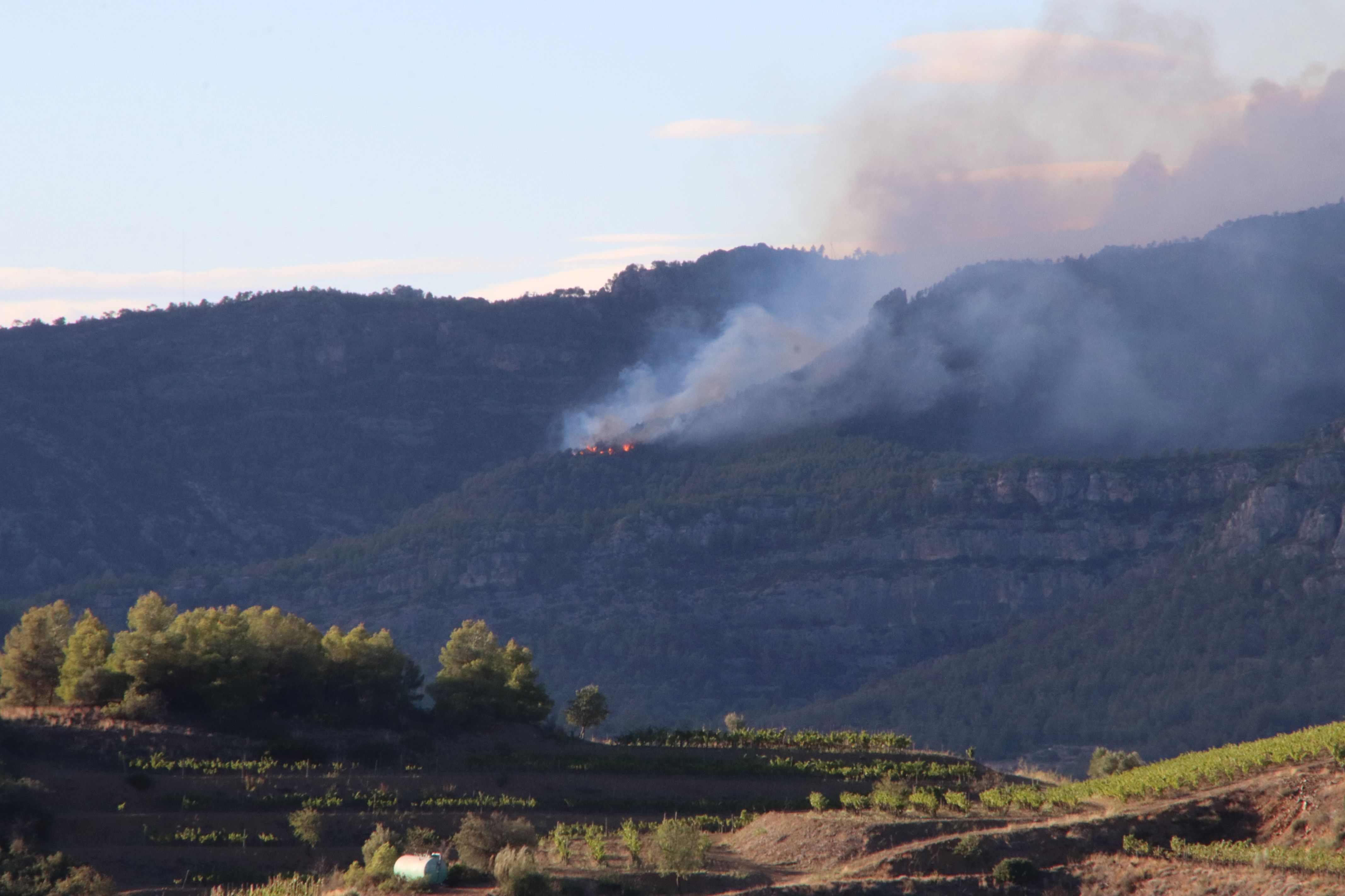 Una part de l'incendi a Cabacés