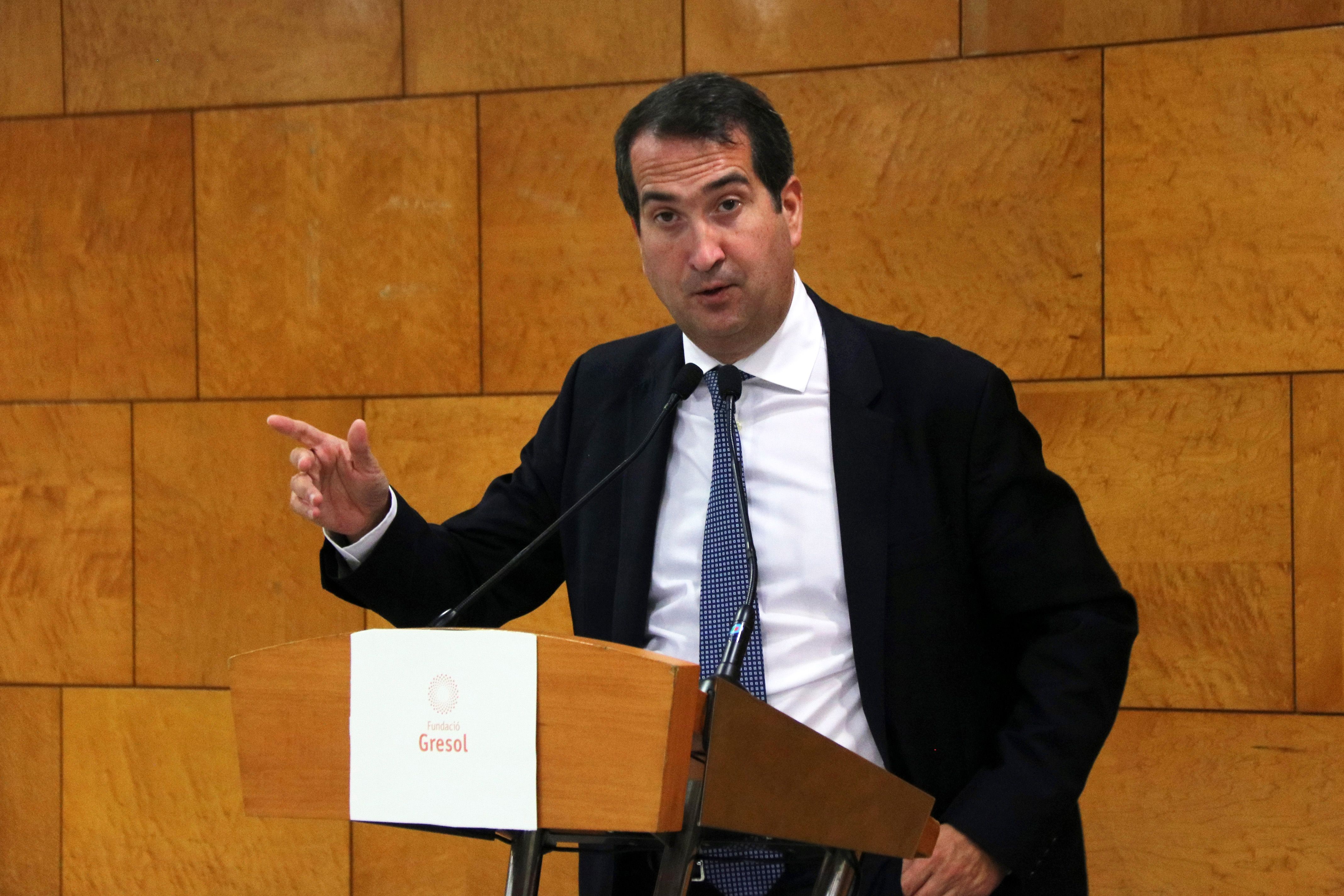 El 'country manager' del BBVA, Peio Belausteguigoitia, ha participat en un esmorzar col·loqui amb polítics i empresaris del Camp de Tarragona.