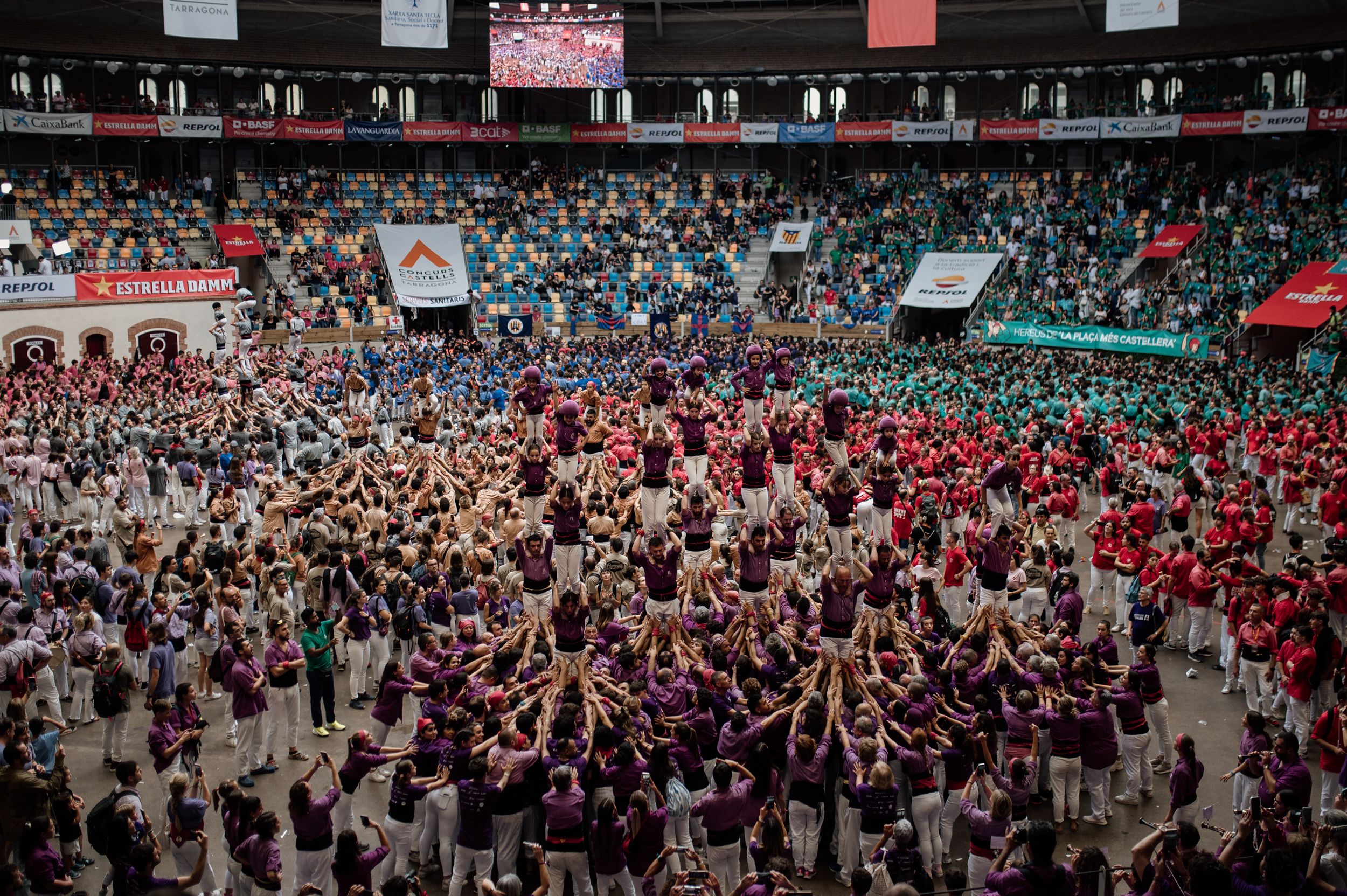 Les millors imatges de la jornada de diumenge del Concurs de Castells 2024