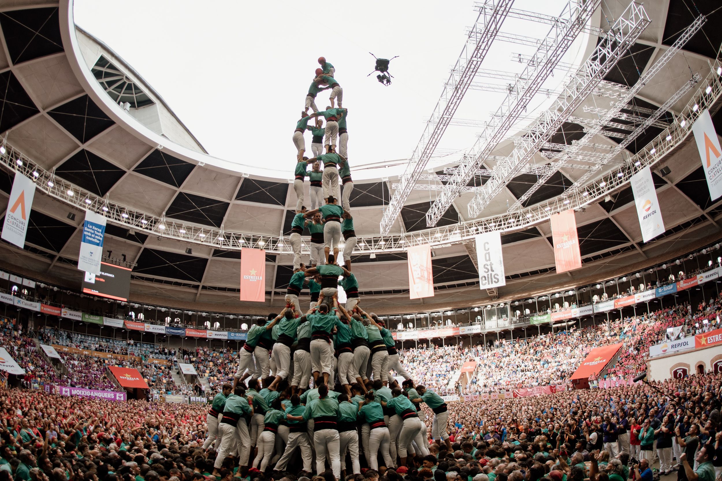 Les millors imatges de la jornada de diumenge del Concurs de Castells 2024