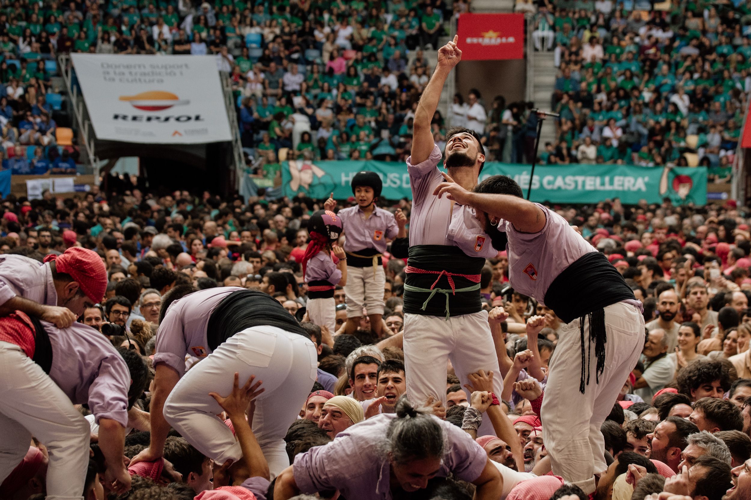 Les millors imatges de la jornada de diumenge del Concurs de Castells 2024