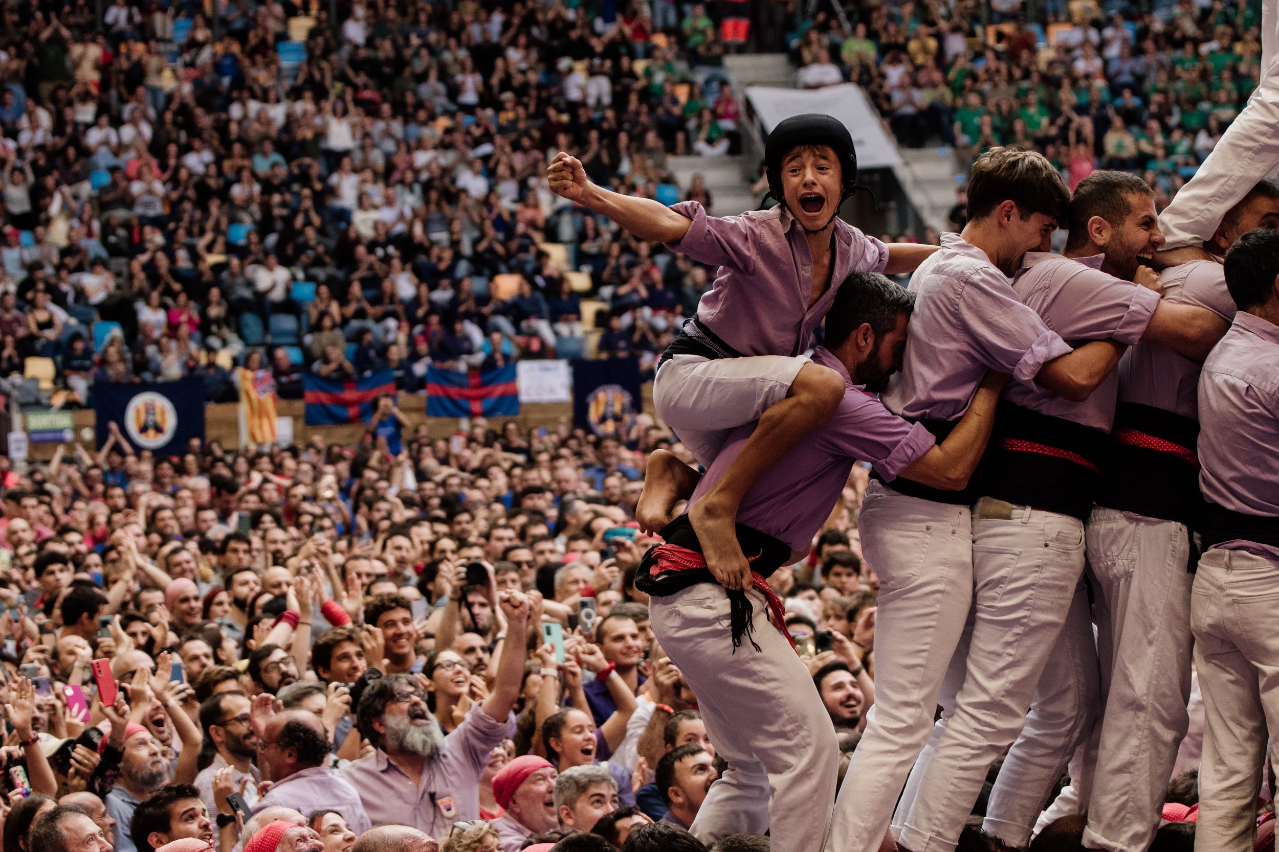 Les millors imatges de la jornada de diumenge del Concurs de Castells 2024