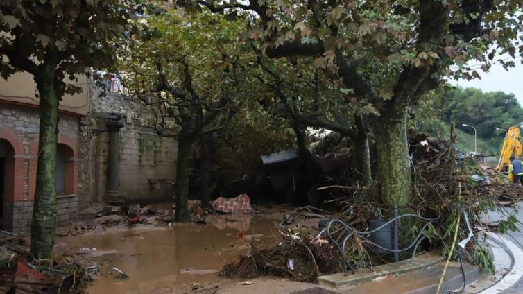 Estat de la Font Baixa de l'Espluga després de la riuada