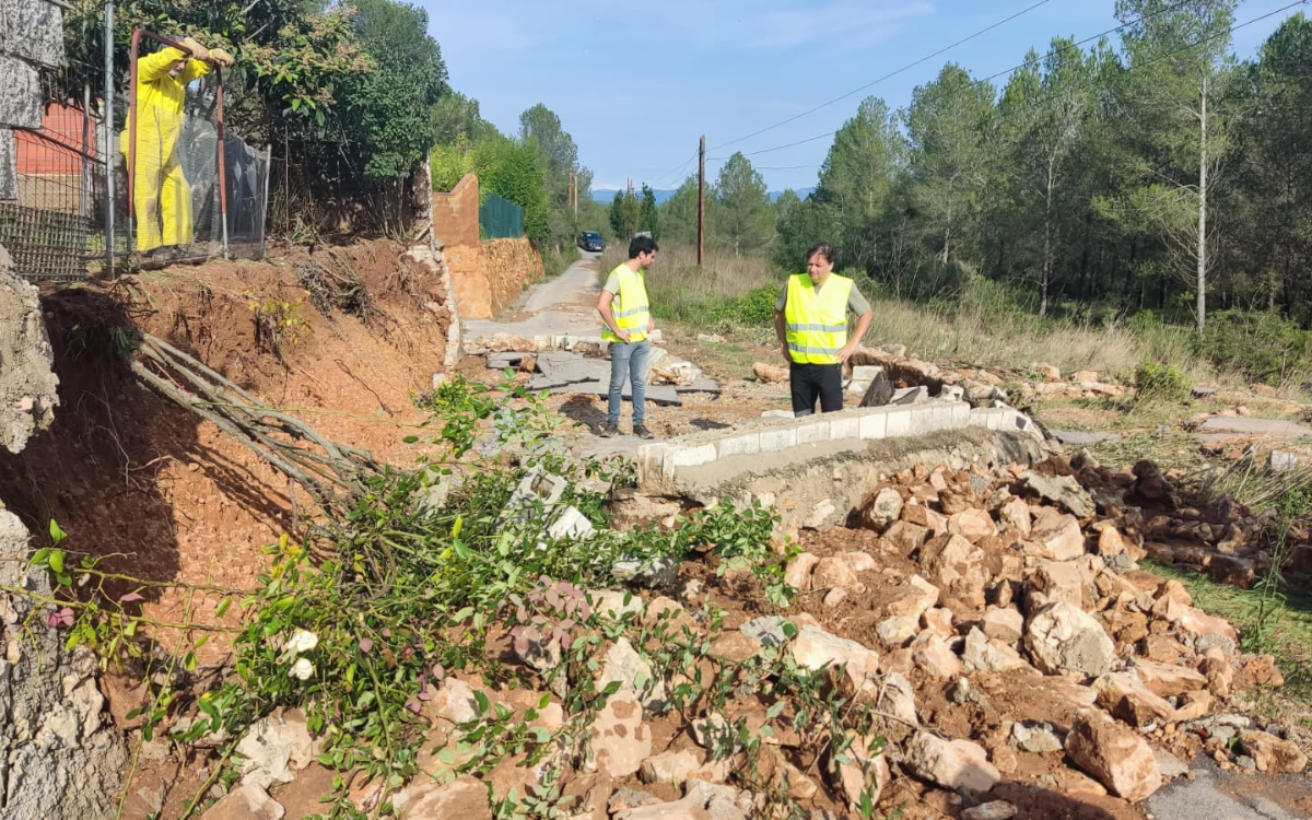 La DANA ha deixat diversos desperfectes en urbanitzacions del Catllar.