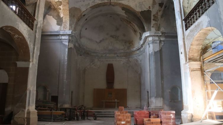 Imatge de l'interior de l'església de Sant Francesc de Valls