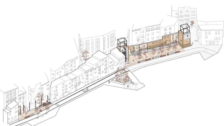 Simulació final de la muralla després de les obres