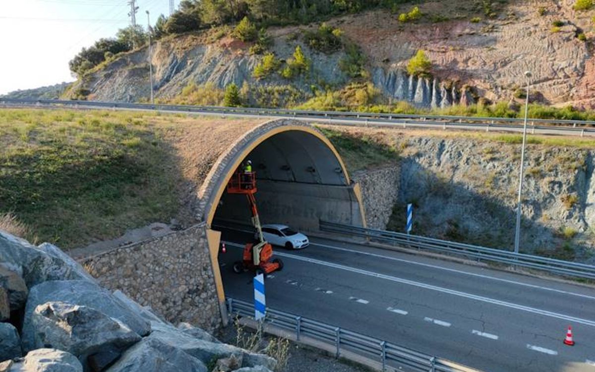 Exemple d'uns treballs preventius a un túnel de l'N-420