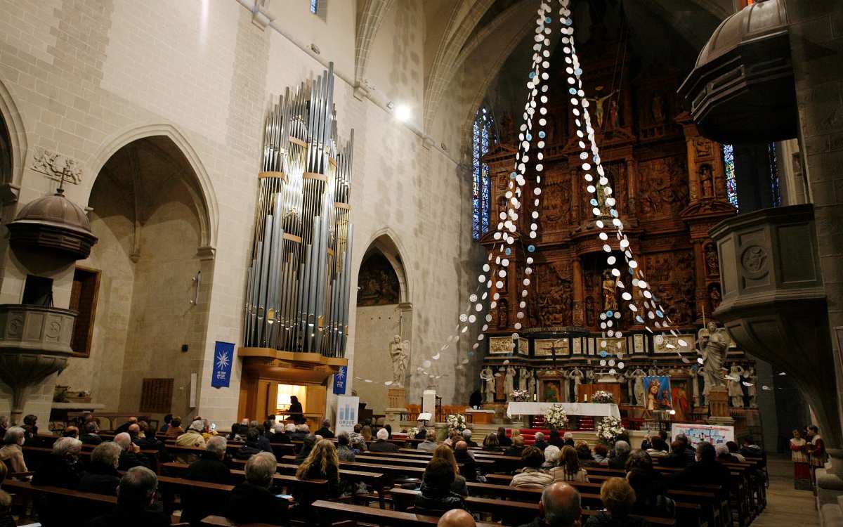 Imatge de l'interior de l'església de Sant Joan de Valls