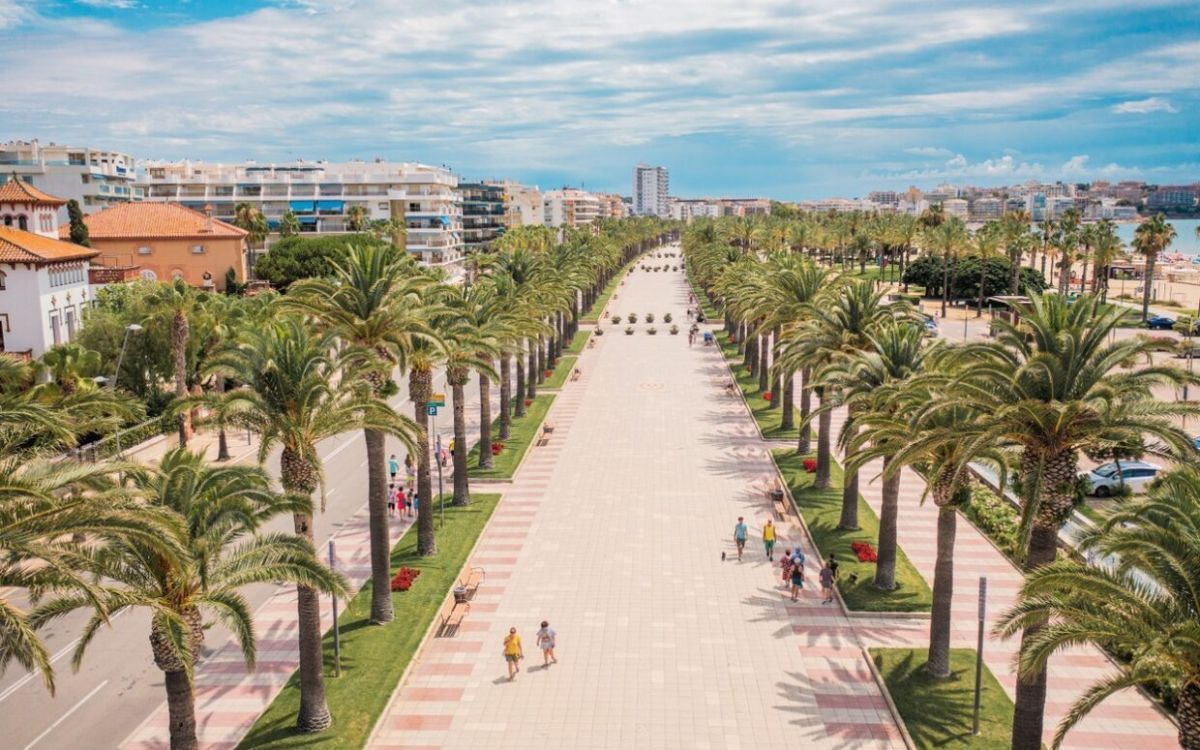 Vista en alçat del passeig Jaume I de Salou