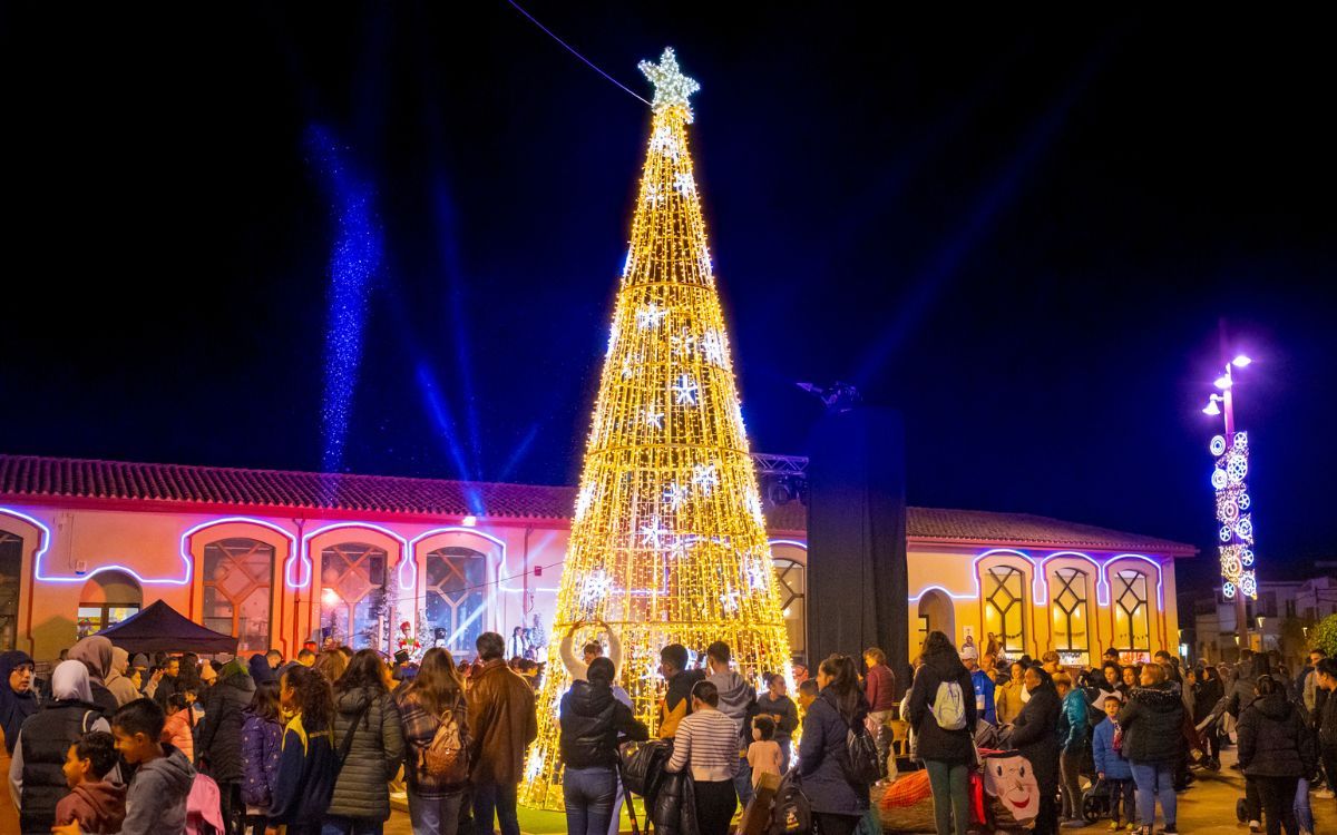 Enllumenat de Nadal a la plaça de les Escoles Velles