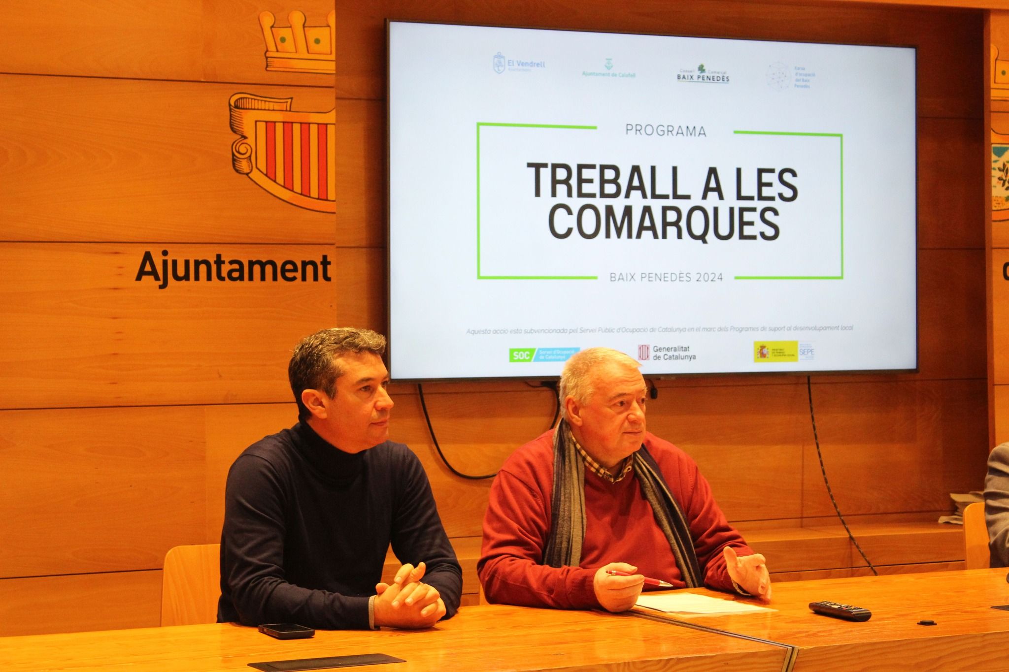 Kenneth Martínez i Joan Sans alcaldes del Vendrell i de l'Arboç