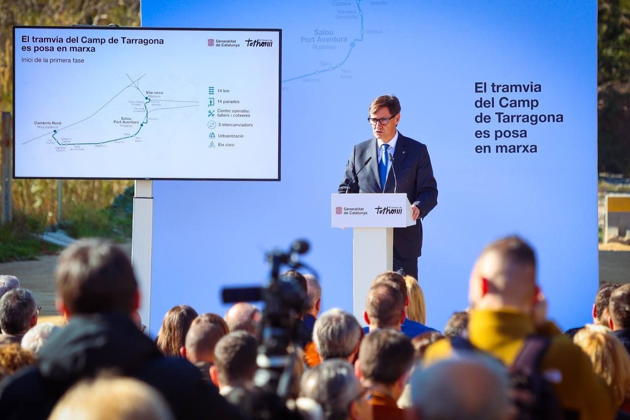 El president Illa ha presentat a Cambrils alguns detalls sobre el futur TramCamp