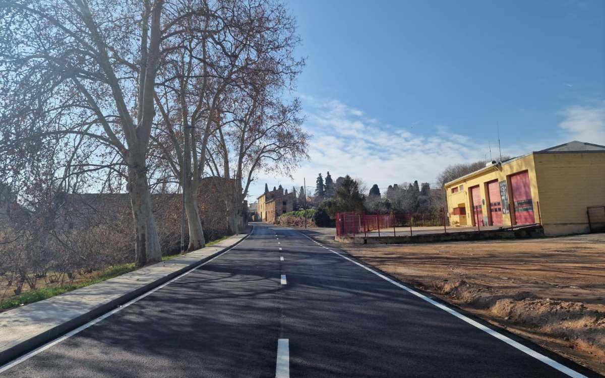 Imatge de la carretera després de les obres