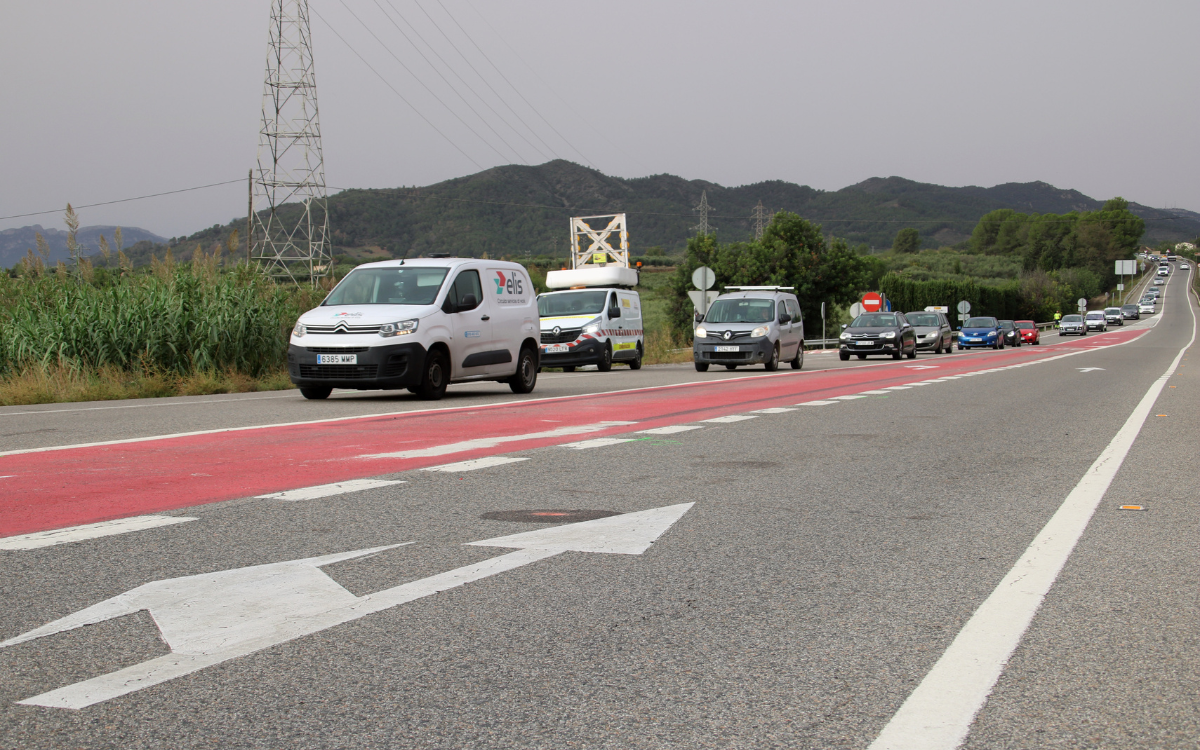 Imatge de l'N-420 al terme municipal de Botarell, on el passat mes d'octubre es va produir un atropellament mortal a un ciclista.