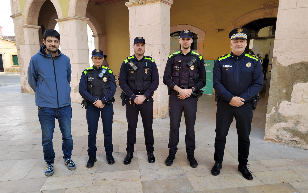 Els nous tres agents de la Policia Local d'Altafulla s'han presentat aquest divendres 7 de febrer.