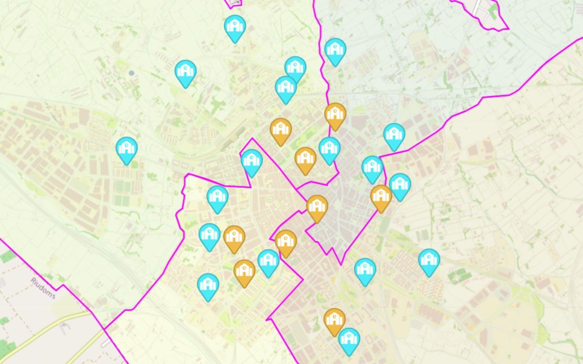 Plànol de la nova zonificació escolar del municipi