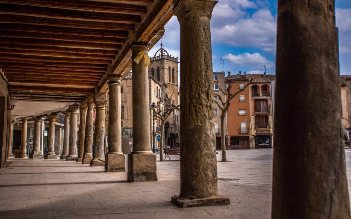 Imatge de la plaça Major de Santa Coloma de Queralt