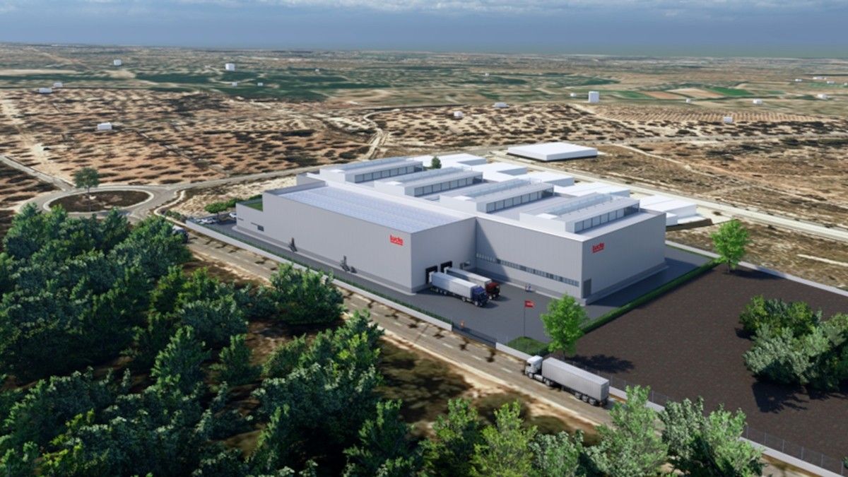 Imatge virtual de la nova planta del grup LUCTA al polígon Catalunya Sud de Tortosa.