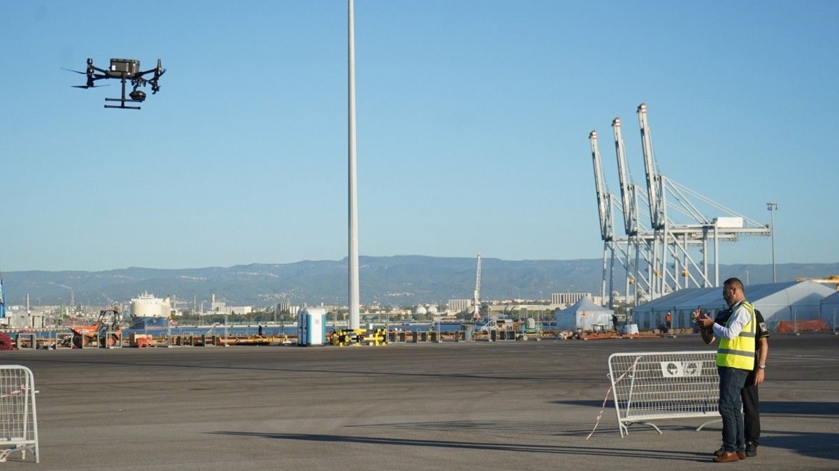 Els drons del Port de Tarragona han iniciat aquest dimecres els vols de vigilància.