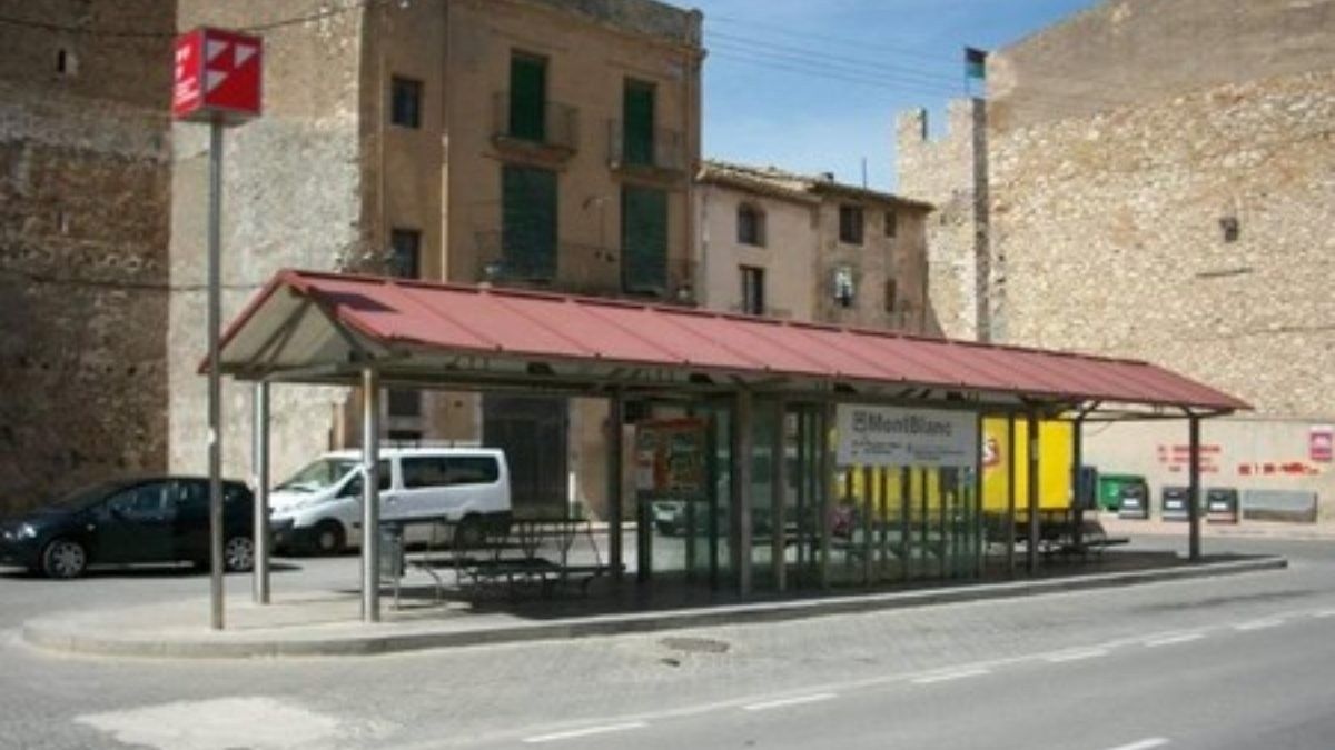 Imatge de l'estació a Montblanc